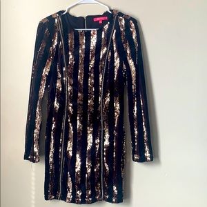 Black and gold dress